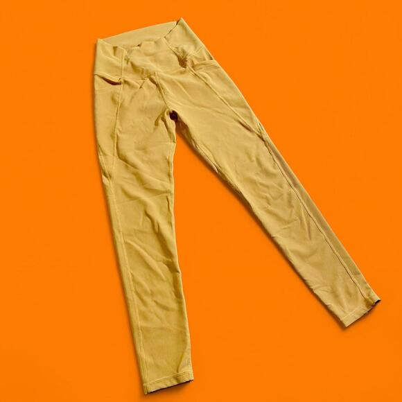 Wilo The Label Orange Ribbed Leggings - Size S - Picture 4 of 8